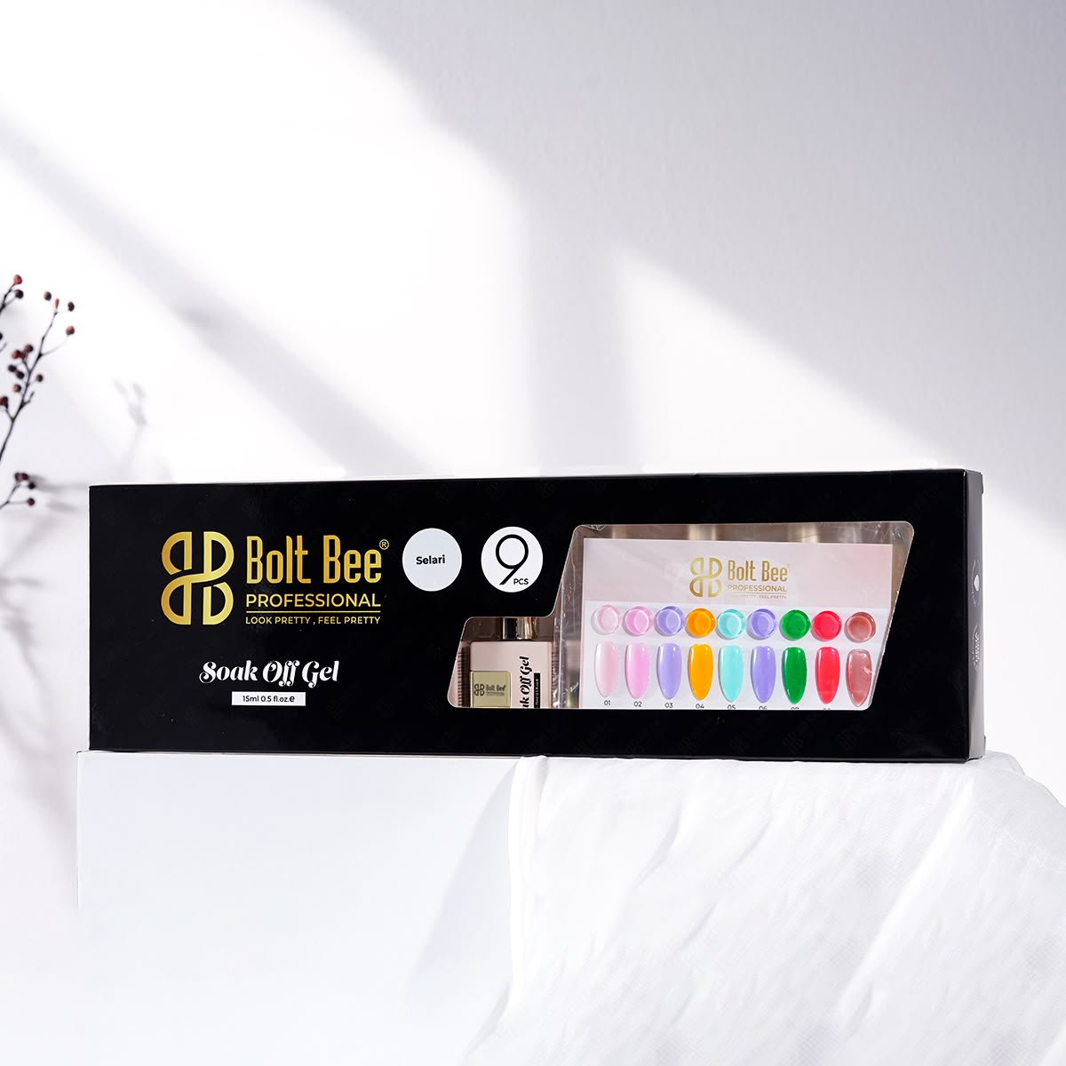 Boltbee 9pc Gel Polish Kit - TPO HEMA FREE - 15ML Superior Quality